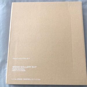 Pottery barn wall or standing picture frame. 5 x 7. Natural wood  color